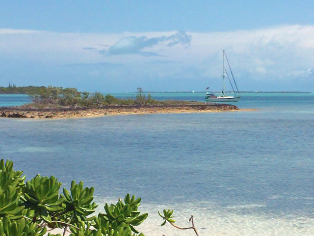 Baker's Rock Anchorage from Tahiti Beach