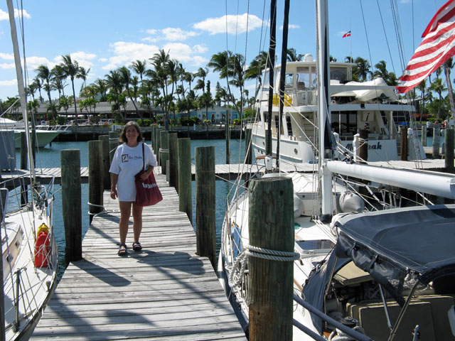 On the docks at Treasure Cay