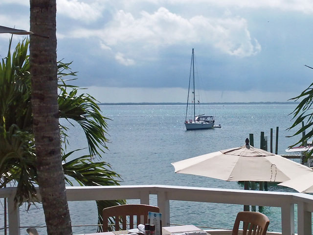 View of Distant Waterspout from Firefly