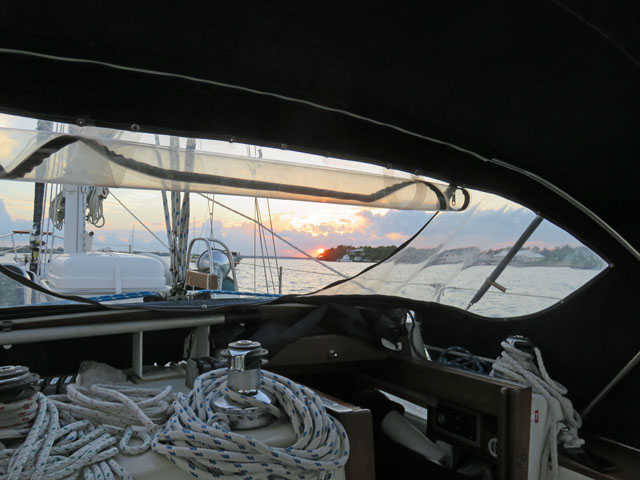 Sunset at Anchor in Marsh Harbour