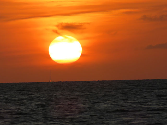 Sunset at Crab Cay Anchorage