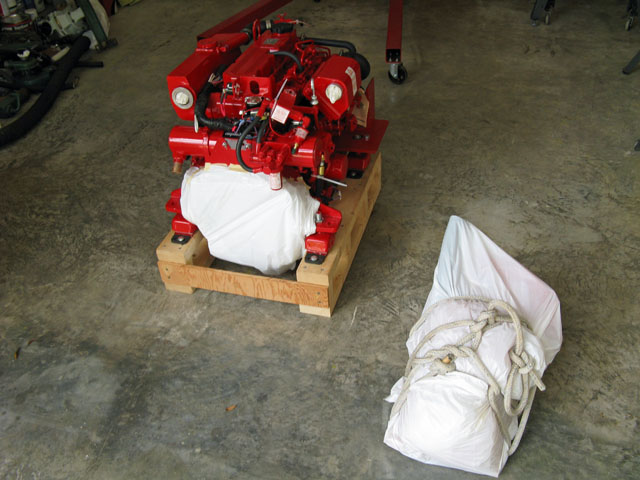Engine Packaged for Transport